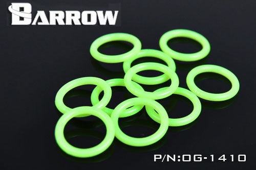 Barrow O-ring for 1/4"BSP gjenger, 10 stk, UV Green