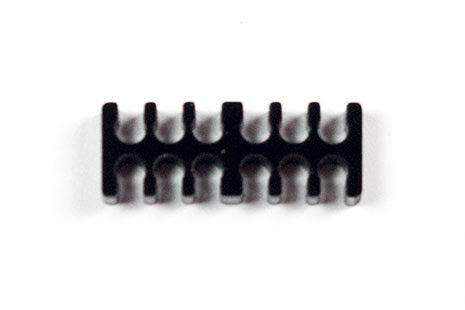Kabelkam for 12 pins kabel, 2x6 Ø4mm spor, sort Default Title
