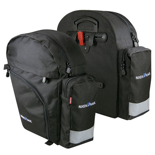 KLICKfix Backpack, sett med 2 vesker, sort Default Title