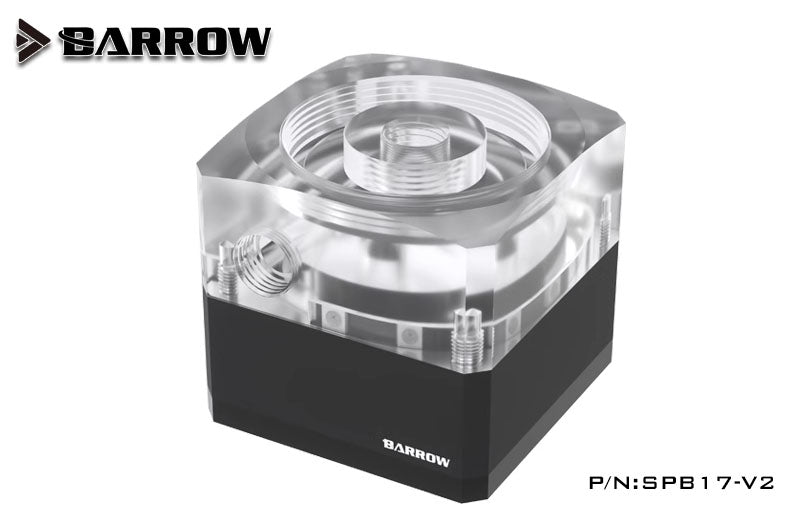 Barrow pumpe m/pumpetopp, SPB17-V2, 17W, PWM, Plexi