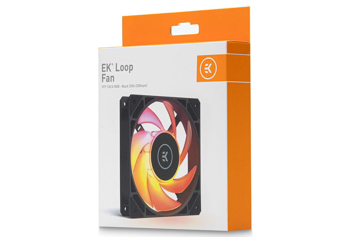 EK vifte, EK-Loop Fan FPT 120 D-RGB - Black (550-2300rpm)