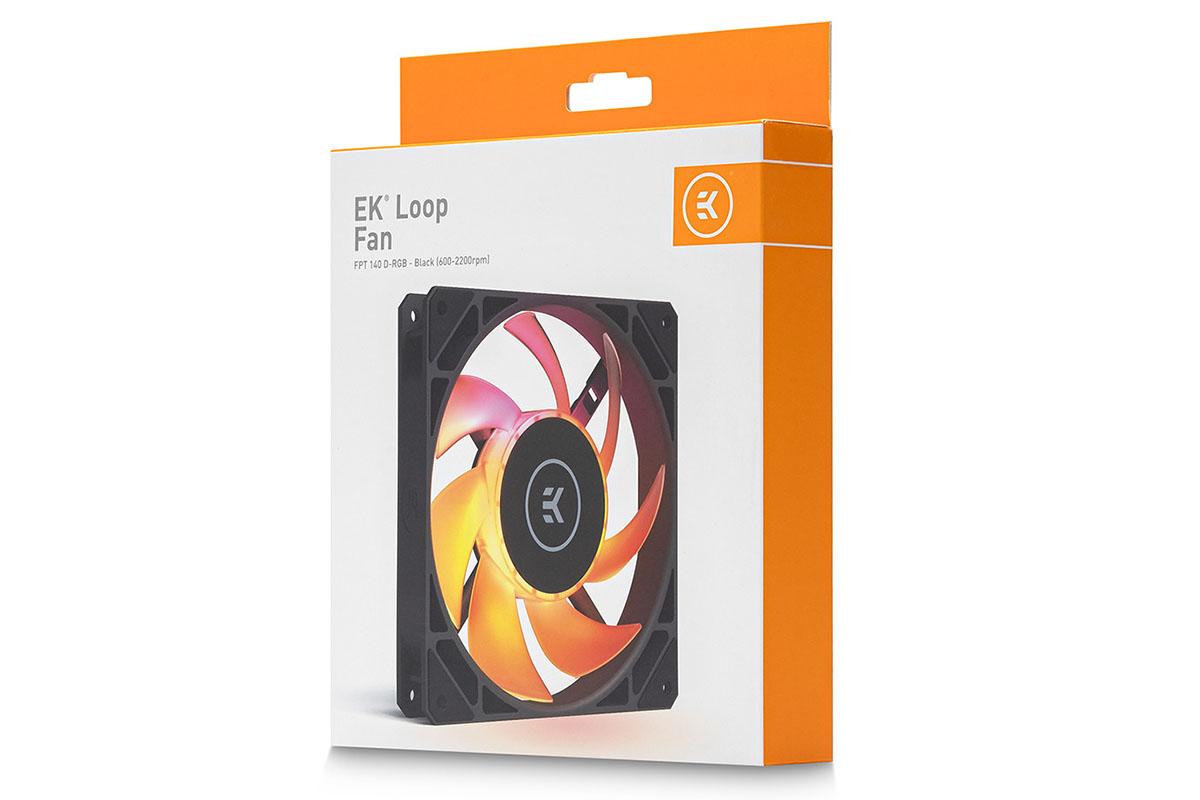 EK vifte, EK-Loop Fan FPT 140 D-RGB - Black (600-2200rpm)