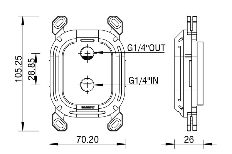 Barrow CPU-vannblokk, AM5/AM4 9000/7000/5000/3000, RGB LRC 2.0