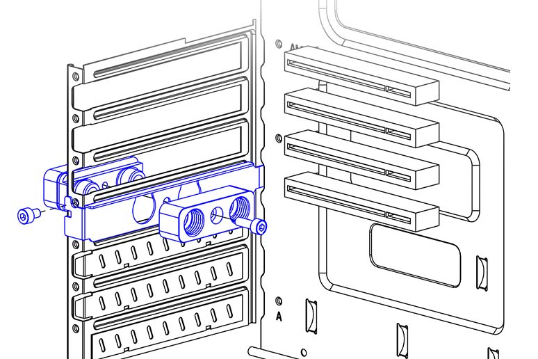 Barrow PCI deksel gjennomføring, 1/4"BSP, Black