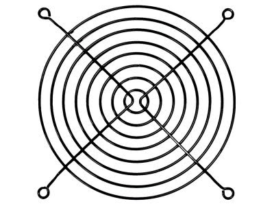 Viftegrill, 120 mm, sort