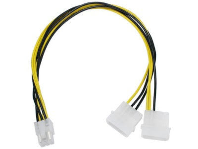 Adapter, 4-pins drev til 6-pins PCI-Express, 5 cm.