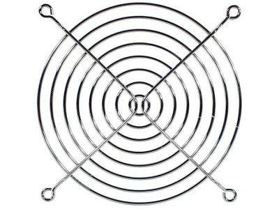 Viftegrill, 140 mm, krom