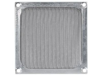 Viftegrill med filter, 140 mm, sølv