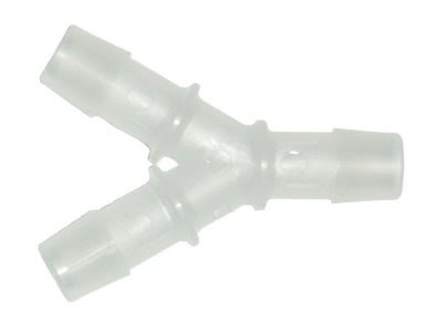 Y-kobling, plast, 1/2