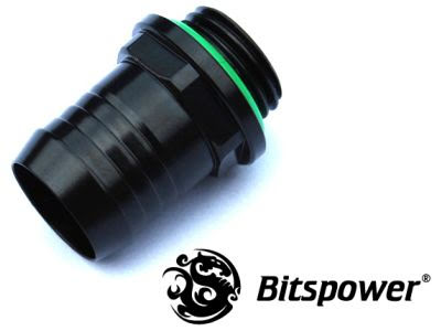 Bitspower nippel, 1/4&quot;BSPx1/2&quot;ID, Matt Black