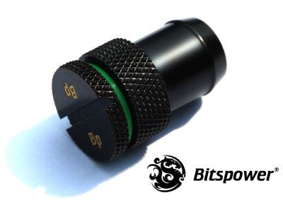 Bitspower blindnippel for 1/2"ID slange, Matt Black