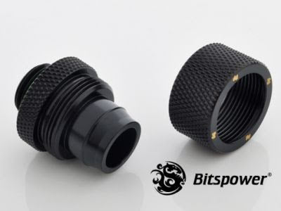 Bitspower komp.nippel, 1/4&quot;BSPx1/2&quot;ID-5/8&quot;OD, Matt Black
