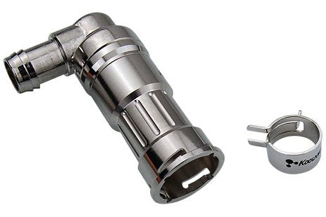 Koolance VL3N-F10LB, nippel, vinkel, 3/8"ID, female