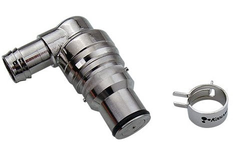 Koolance VL3N-M10LB, nippel, vinkel, 3/8"ID, male