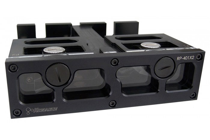 Koolance RP-401X2 Reservoir, Dual Loop