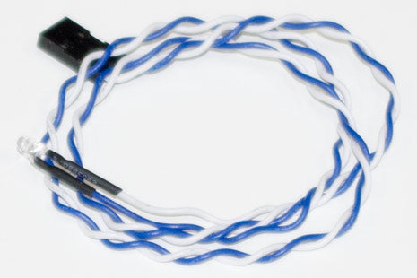 Lamptron LED med ledning og kontakt, 3mm, Blå