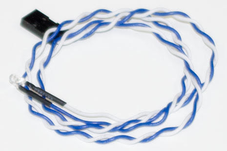 Lamptron LED med ledning og kontakt, 3mm, Grønn