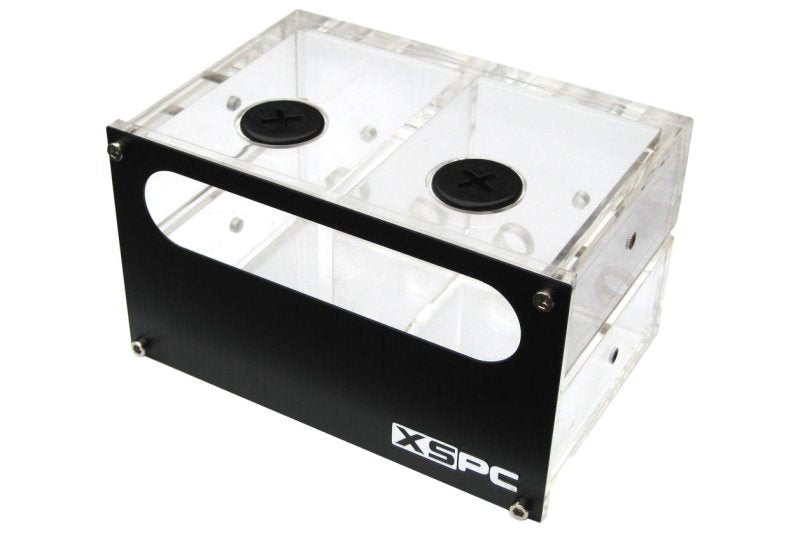 XSPC tank, Dual 5¼" Split Bay Reservoir, Plexi