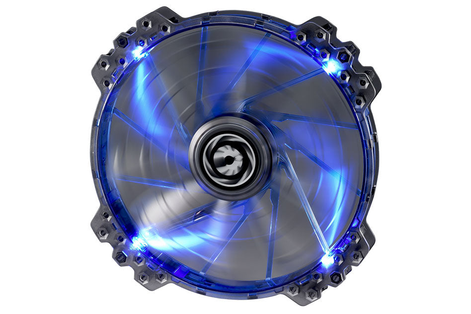 Bitfenix vifte m/blå LED, Spectre PRO, 200x25, sort