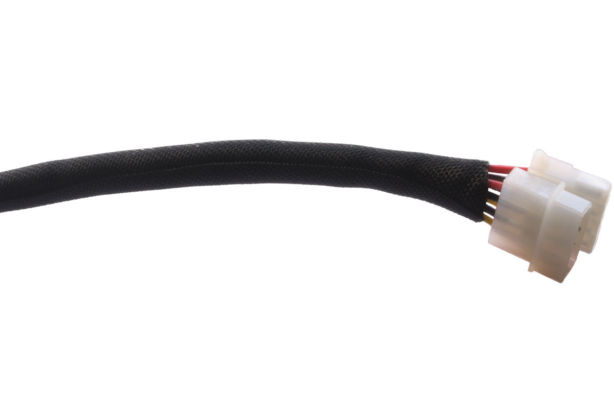 Kabelstrømpe, wrap-around, tettflettet, Ø3/8", sort