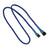 Forlenger, 3 pins vifte, kabelstrømpe, 60 cm, blå