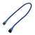 Forlenger, 4 pins PWM vifte, kabelstrømpe, 30cm, blå