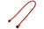 Forlenger, 3 pins vifte, kabelstrømpe, 30 cm, rød