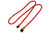 Forlenger, 3 pins vifte, kabelstrømpe, 60 cm, rød