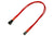 Forlenger, 3 pins vifte, lederstrømper, 30 cm, rød