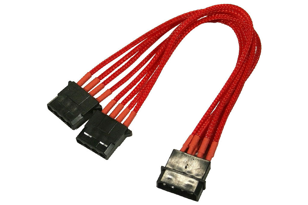 Forgrener, 4 pins drev til 2x4 pins drev, lederstrømper, 20 cm, rød