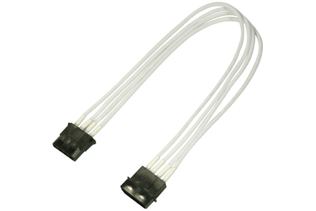 Forlenger, 4 pins drev, lederstrømper, 30 cm, hvit