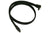 SATA III, 1 rett og 1 vinklet kontakt, kabelstrømpe, 45 cm, sort