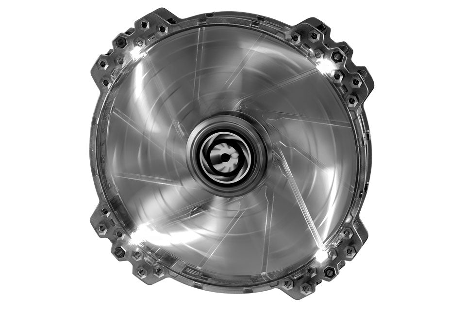 Bitfenix vifte m/hvit LED, Spectre PRO, 200x25, sort