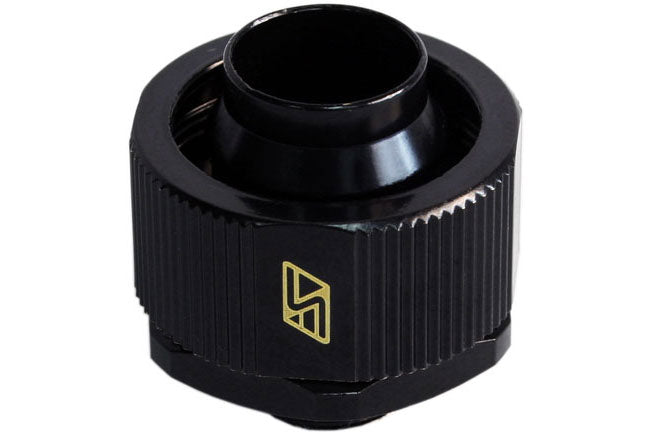 Swiftech Lok-Seal kompresjonsnippel, 1/4"BSPx1/2"ID-3/4"OD, sort