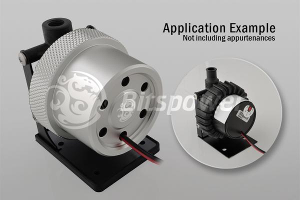 Bitspower deksel for Laing D5 baserte pumper, matt sølv