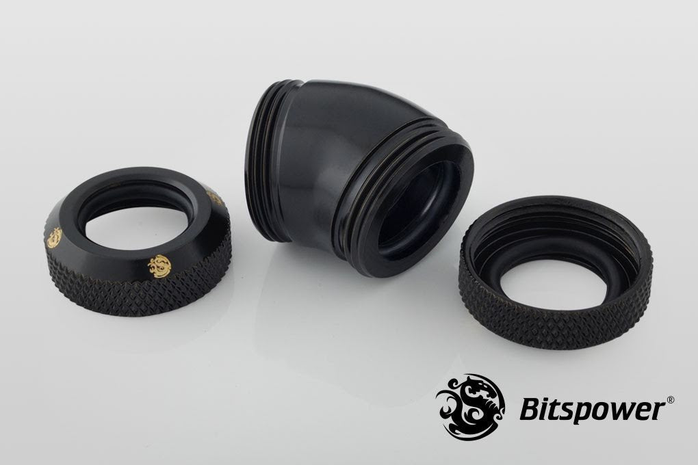 Bitspower Multi-Link Adapter, 30°, Ø12mm, Matt Black