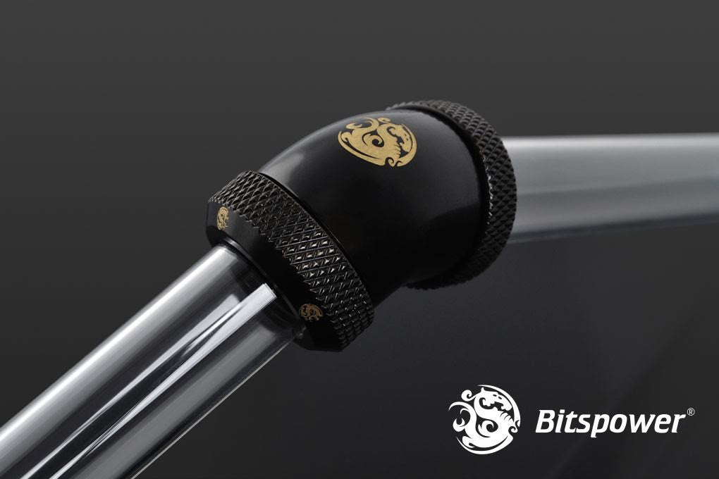 Bitspower Multi-Link Adapter, 45°, Ø12mm, Matt Black