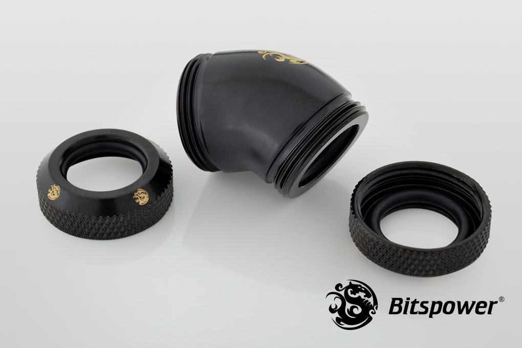Bitspower Multi-Link Adapter, 60°, Ø12mm, Matt Black