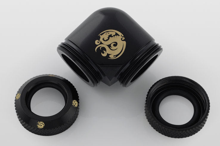 Bitspower Multi-Link Adapter, 90°, Ø12mm, Matt Black