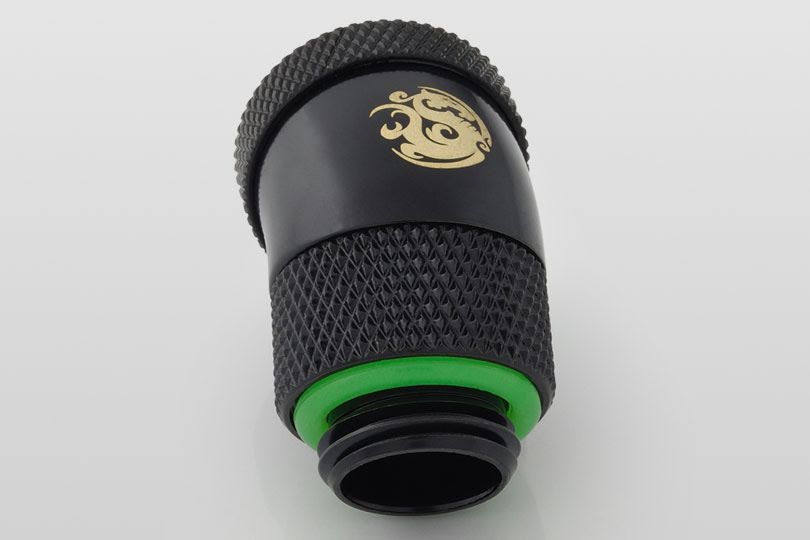 Bitspower Multi-Link Adapter, 30°, 1/4"BSPxØ12mm, Matt Black