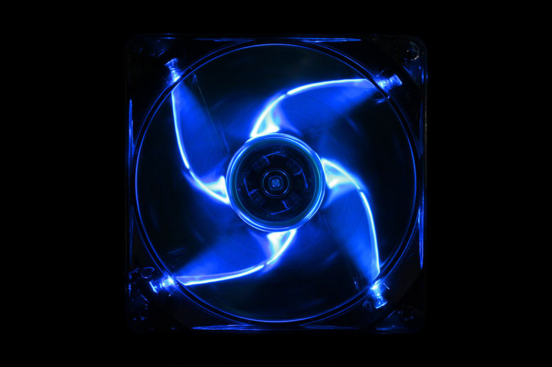 Cooltek vifte m/blå LED, Silent Fan 120, 120x25