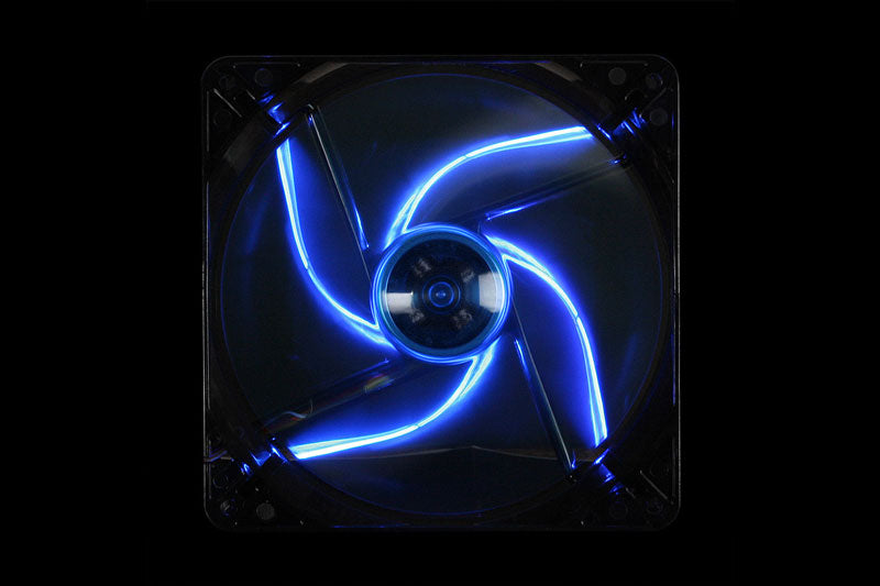 Cooltek vifte m/blå LED, Silent Fan 140, 140x25