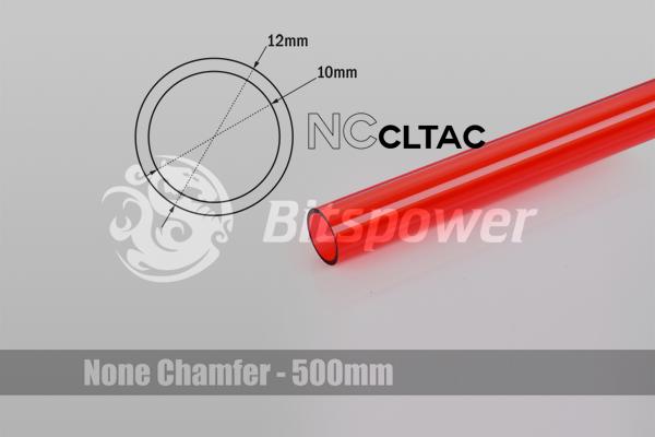 Bitspower Crystal Link Tube Ø10/Ø12mm, rød, 1 stk à 50cm