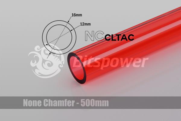 Bitspower Crystal Link Tube Ø12/Ø16mm, rød, 1 stk à 50cm