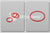 Bitspower O-ring sett for Bitspower D5 MOD TOP, Deep Red