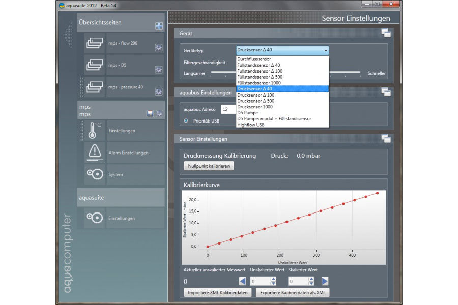 AquaComputer trykksensor mps pressure Delta 40