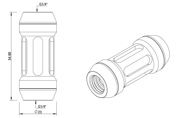 Barrow inline filter, 1/4&quot;BSP, Chrome/Chrome Default Title