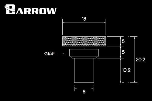 Barrow temperaturføler, lang, 1/4&quot;BSP, Black Default Title