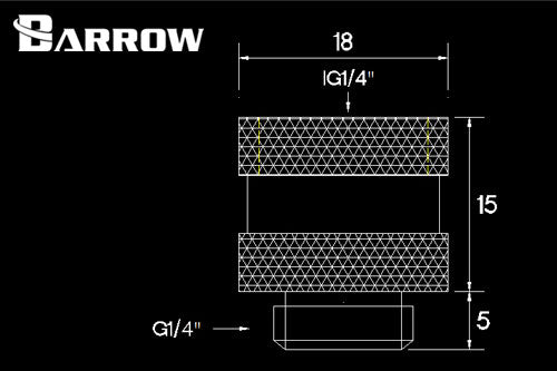 Barrow han/hun forlenger, 15 mm, 1/4&quot;BSP Default Title