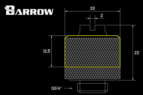 Barrow komp.nippel, 1/4&quot;BSPx3/8&quot;ID-5/8&quot;OD, Black Default Title